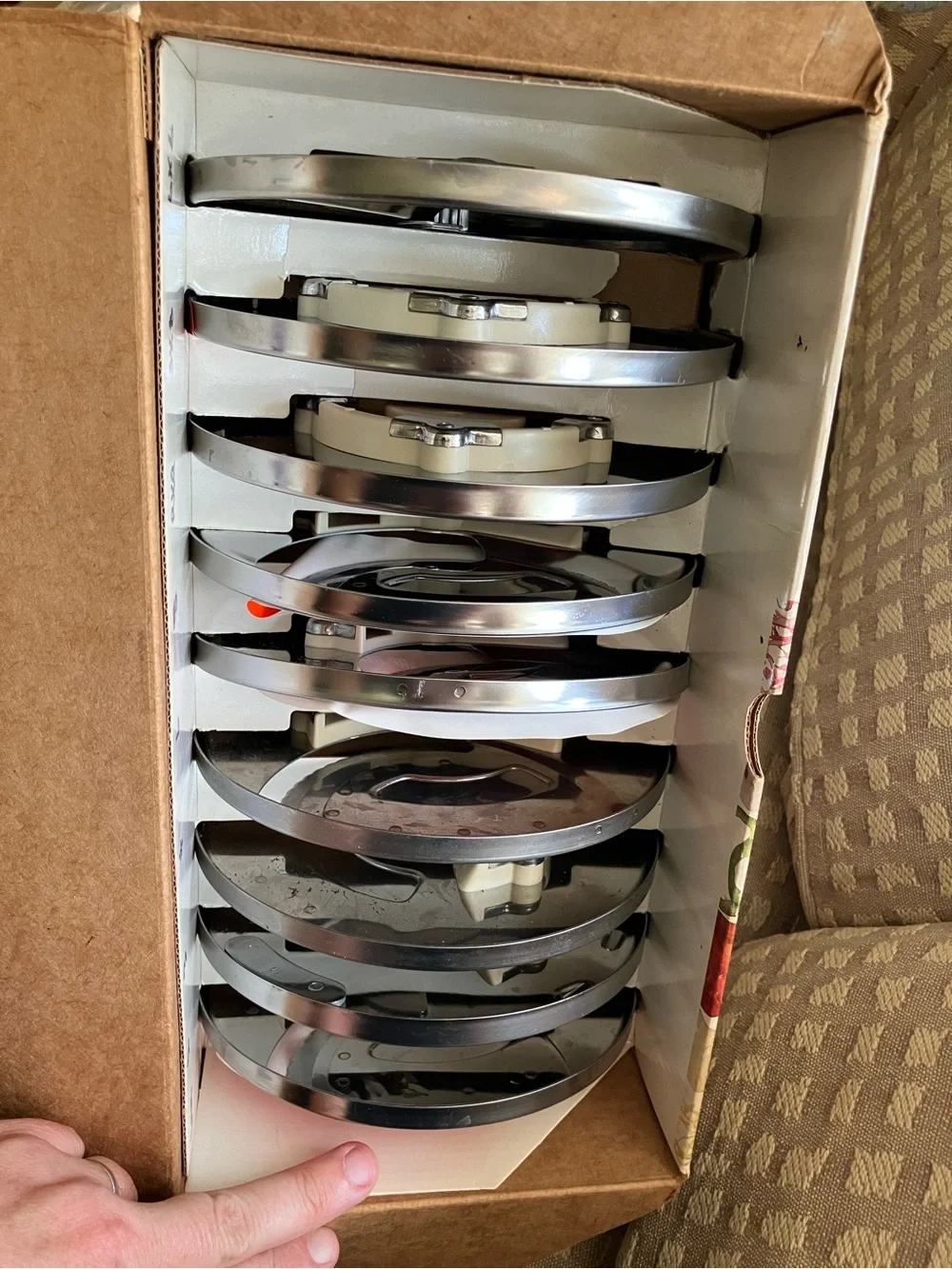 Cuisinart Stainless Steel 9 Disc Blade Set DLC-7 Several never used!